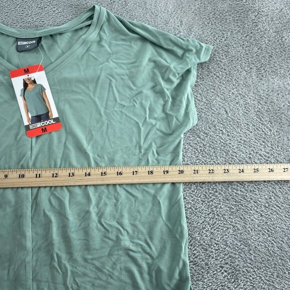 32 Degrees Cool Womens V-Neck Modal Blend Top M Mint NWT 0235 - Picture 6 of 8